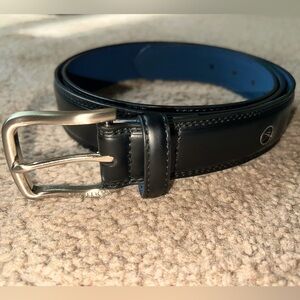 Nautica Men’s Casual Black/blue Leather Belt 44 NWOT